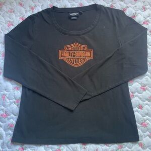 Bejeweled Harley Davidson Long Sleeve